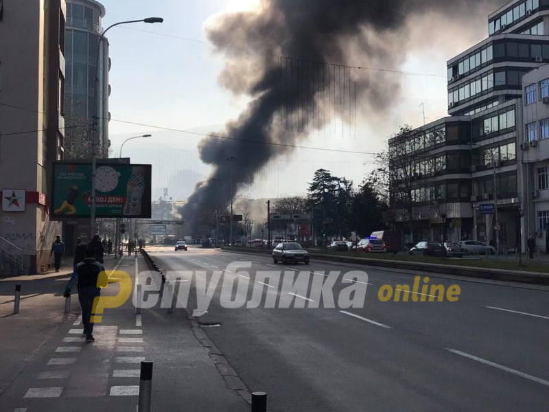 Плинска боца го предизвикала пожарот зад Рамстор