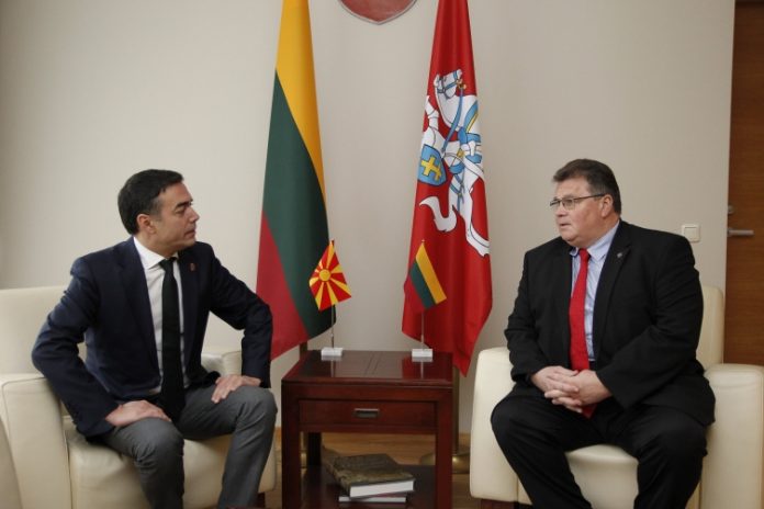 Шефот на литванската дипломатија денеска во Македонија