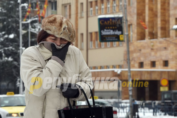 Минус 12 во Скопје, минус 18 во Битола