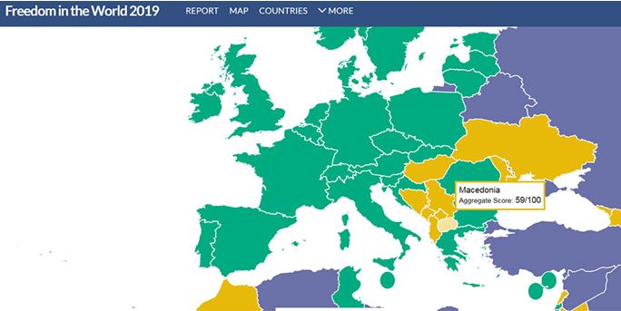 „Фридом хаус“: Македонија е делумно слободна земја