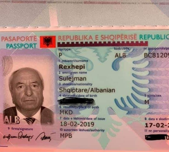 Реисот на ИВЗ Реџепи се пофали со албанскиот пасош