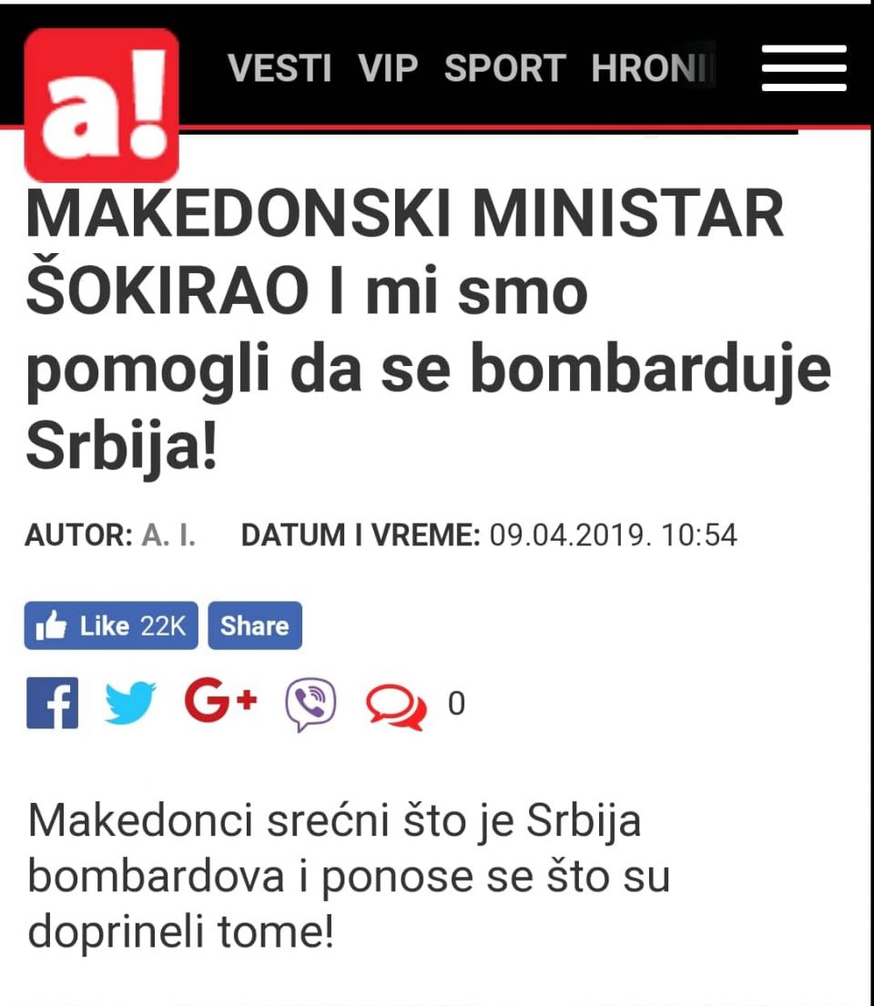 Димитров жив среќен се фалел во Вашингтон: И ние помогнавме НАТО да ја бомбардира Србија
