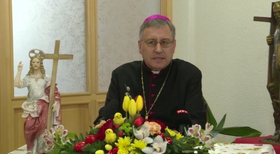 Велигденска честитка на бискупот скопски и епарх струмичко-скопски Киро Стојанов