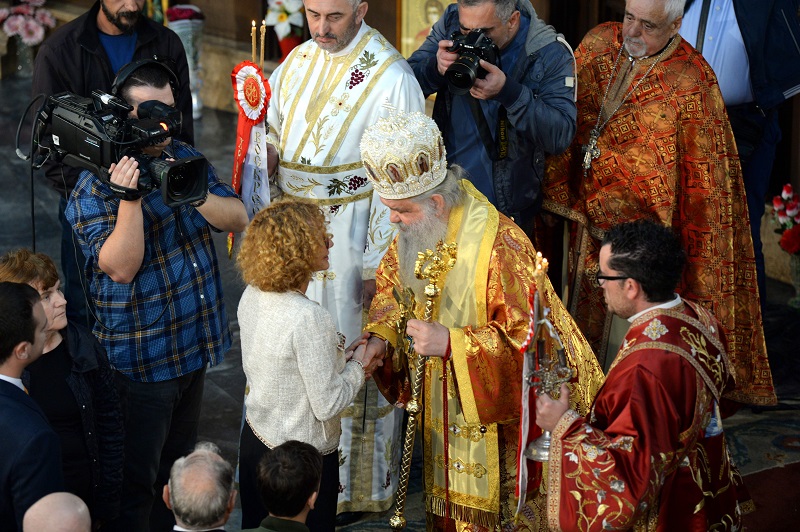 Владина делегација на Велигденска литургија во Соборниот храм