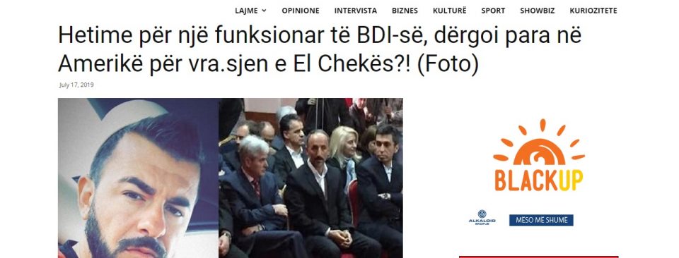 Висок функционер на ДУИ нарачател на атентат врз Ел Чека