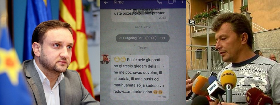 Кирацовски преку „Вибер“ го навредува Душко: Матарка една