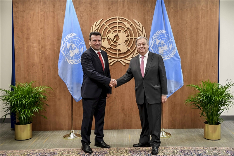 Заев – Гутереш: Македонија е синоним за победничките можности на дипломатијата и дијалогот