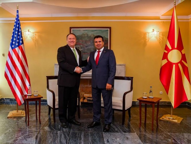 Средба Заев-Помпео: САД ќе продолжат да бидат партнер на Македонија