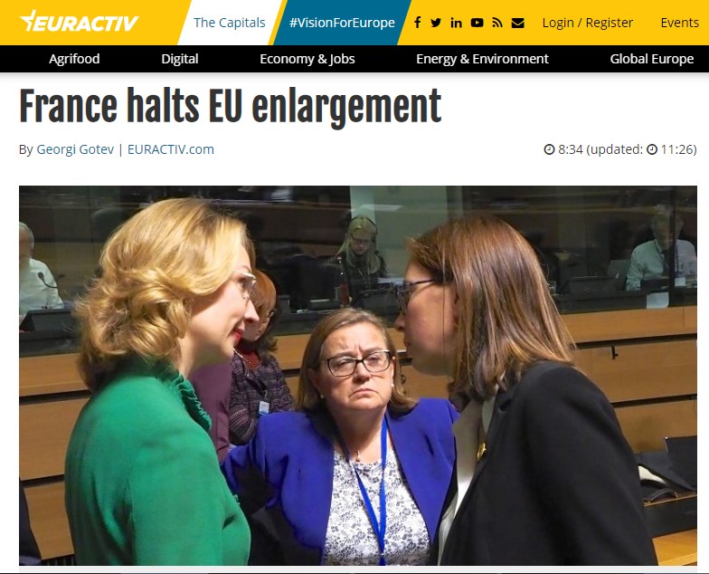 Еурактив: Само Франција ја блокира Македонија