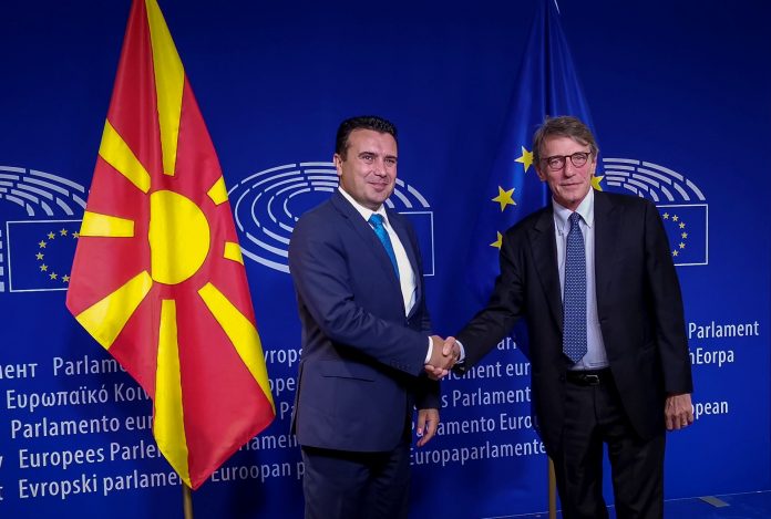 Претседателот на ЕП на средба со Заев, Пендаровски и Џафери