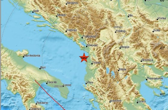 Вечерва уште еден земјотрес во Албанија, почувствуван и во Охрид