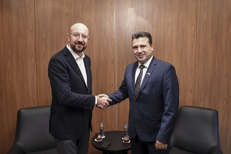 Средба Шарл Mишел-Зоран Заев: Мотивирани сме да продолжиме со европскиот курс