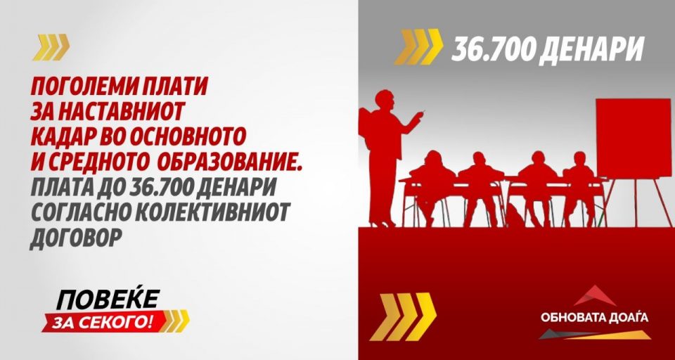 Плати до 100 000 денари за универзитетските професори и 37 600 денари плата за наставници и професори