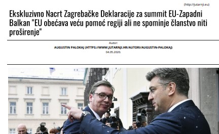 Ова е нацртот на Декларацијата од Загреб за самитот ЕУ-Западен Балкан: ЕУ ветува поголема помош за регионот, но не спомнува членство ниту проширување