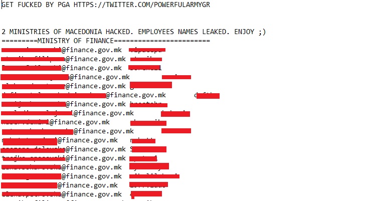 Објавени мејлови и лозинки на вработените во две министерства од страна на грчки хакери
