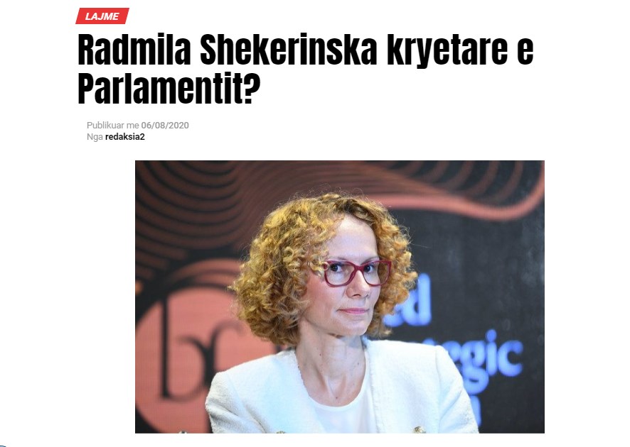 СДСМ ќе ја предложи Шекеринска за претседател на Собранието?