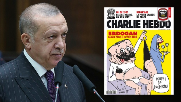 Турција ja осуди карикатурата на Ердоган во „Шарли Ебдо“