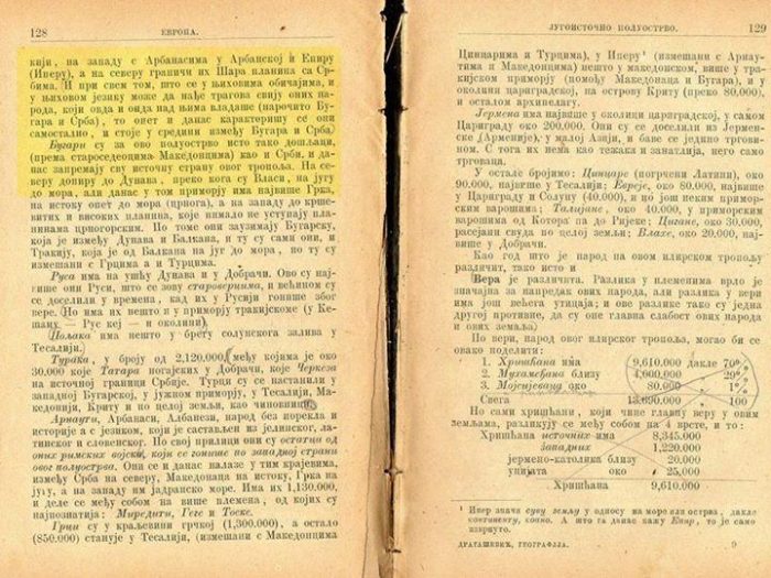 Српските ученици во 1871 година учеле дека Македонците се староседелци на Балканот