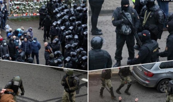 Нема мир во Белорусија: Полицијата отстрани импровизиран споменик