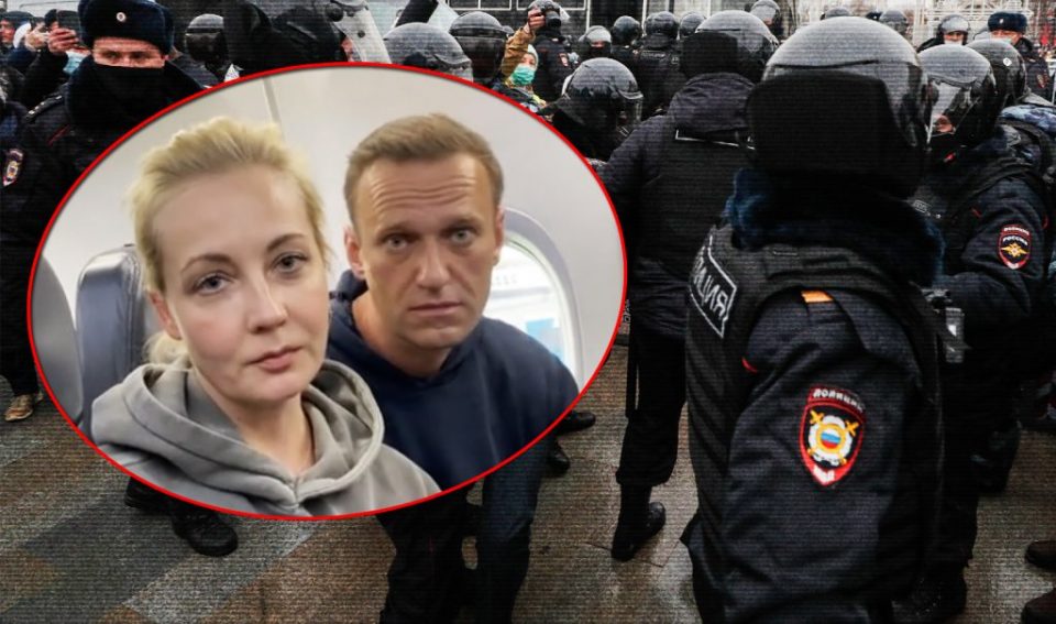 Над 3.000 приведени во денешните протести низ Русија, приведена и сопругата на Навални