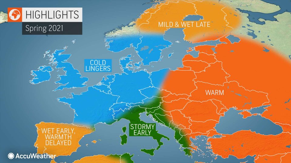 Пролетта ќе доцни во Европа, метеоролозите најавуваат бури на Балканот