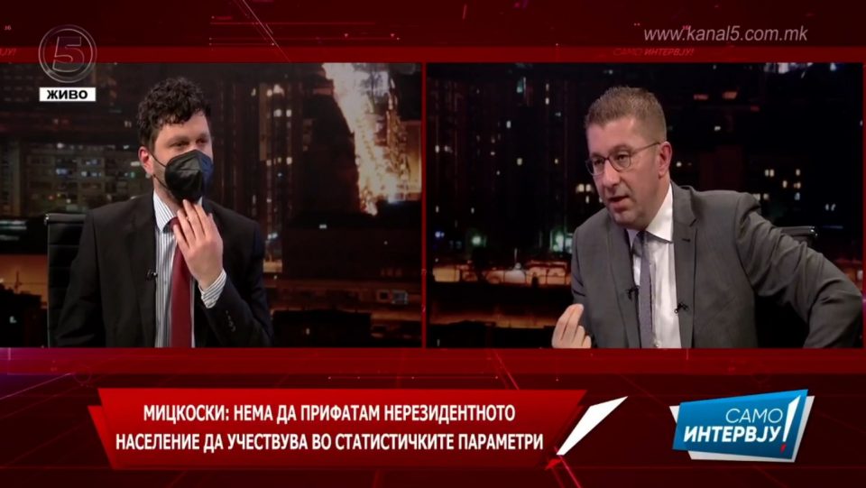 Мицкоски: Одложувањето на пописот е потег за спасување на животите на граѓаните