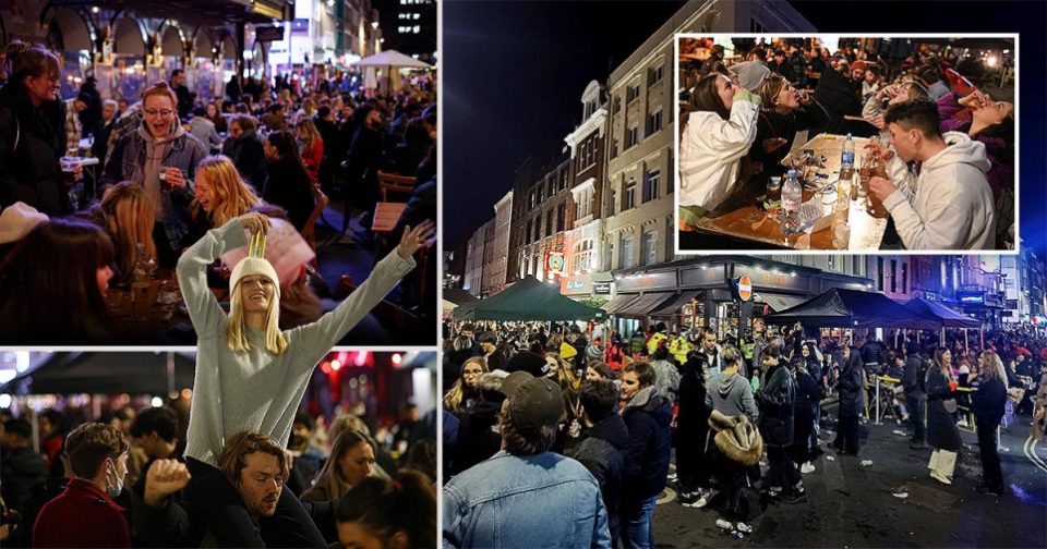 Британците го слават крајот на карантинот во преполни пабови, резултат на масовната вакцинација