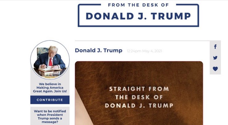 „Директно од масата на Трамп“: Поранешниот претседател почна со своја интернет платформа