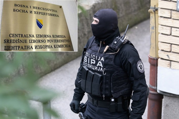 Специјални полициски сили упаднаа во Централната изборна комисија на БиХ