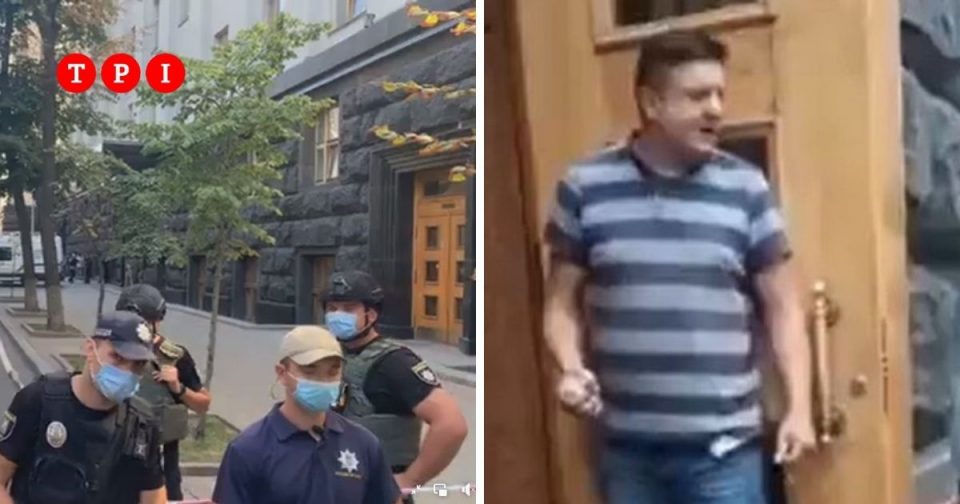 Со рачна бомба влегол во зградата на украинската Влада и се заканил дека ќе ја крене во воздух