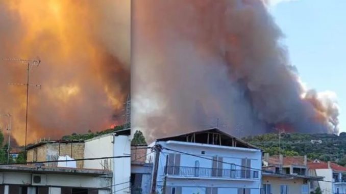 Маж загина во област погодена од пожарите во Грција