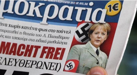 Бугарите во карикатури ја споредуваат Меркел со Хитлер
