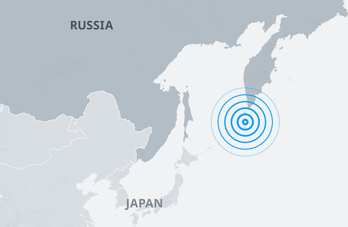 Силен земјотрес на Курилските Острови