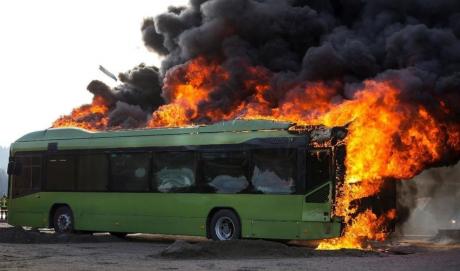Пожар во автобус во Скопје, МВР со детали