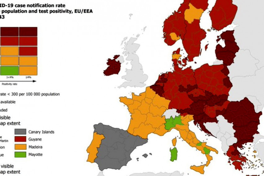 Кои држави се ризични, а каде е безбедно да се патува: Објавена најновата корона-карта на Европа