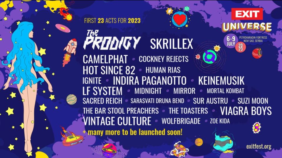 The Prodigy, Skrillex, Keinemusik и Viagra Boys ги предводат првите 23 изведувачи за EXIT 2023