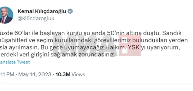 Кемал Киличдароглу по поразот на претседателските избори во Турција: Борбата продолжува