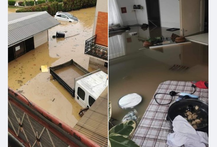 Драматични сцени од Словенија: Куќи под вода, порои носат автомобили, се огласија сирени